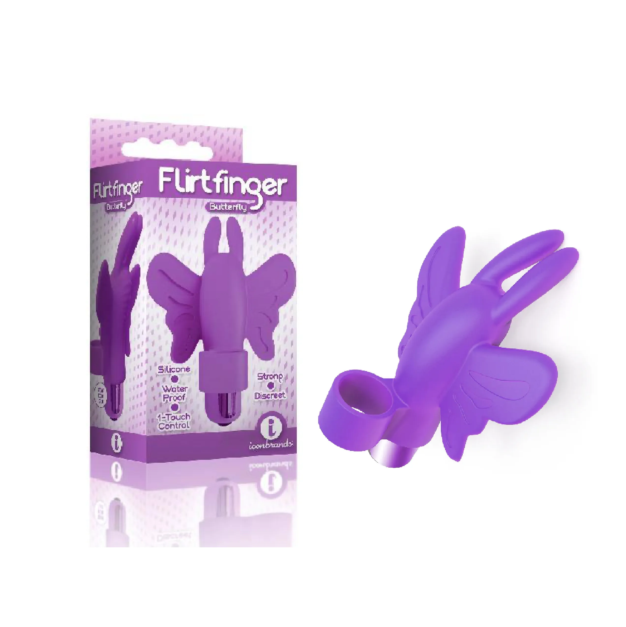 The 9's - Flirt finger Silicone Butterfly - Purple