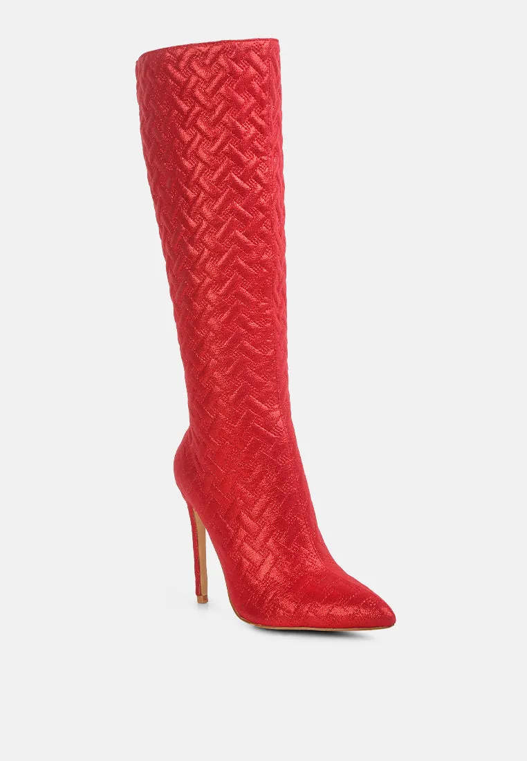 Tinkles Embossed High Heeled Calf Boots By Ruw