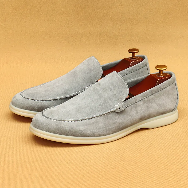 Top Layer Cowhide Men's Leather Shoes Sheepskin Leather Shoes Men's Soft and Genuine Leather Surface Soft Bottom and Wear Resistance Pedal Business Casual Loafers27108