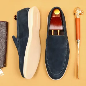 Top Layer Cowhide Men's Leather Shoes Sheepskin Leather Shoes Men's Soft and Genuine Leather Surface Soft Bottom and Wear Resistance Pedal Business Casual Loafers27108