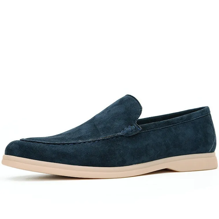 Top Layer Cowhide Men's Leather Shoes Sheepskin Leather Shoes Men's Soft and Genuine Leather Surface Soft Bottom and Wear Resistance Pedal Business Casual Loafers27108