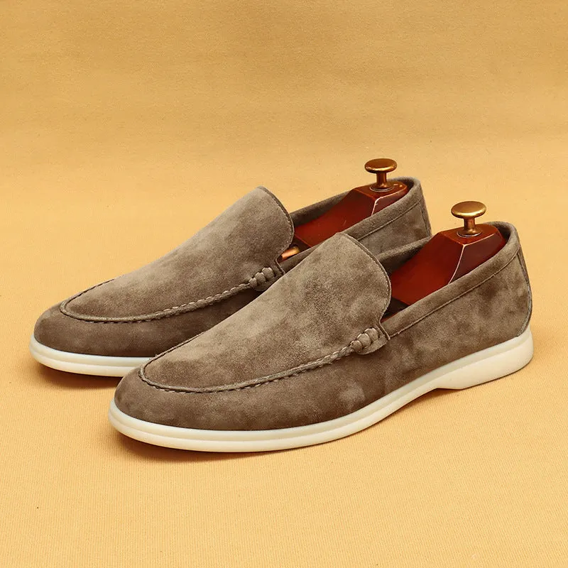 Top Layer Cowhide Men's Leather Shoes Sheepskin Leather Shoes Men's Soft and Genuine Leather Surface Soft Bottom and Wear Resistance Pedal Business Casual Loafers27108