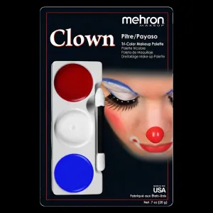 Tri-Colour Make-up Palette - Clown
