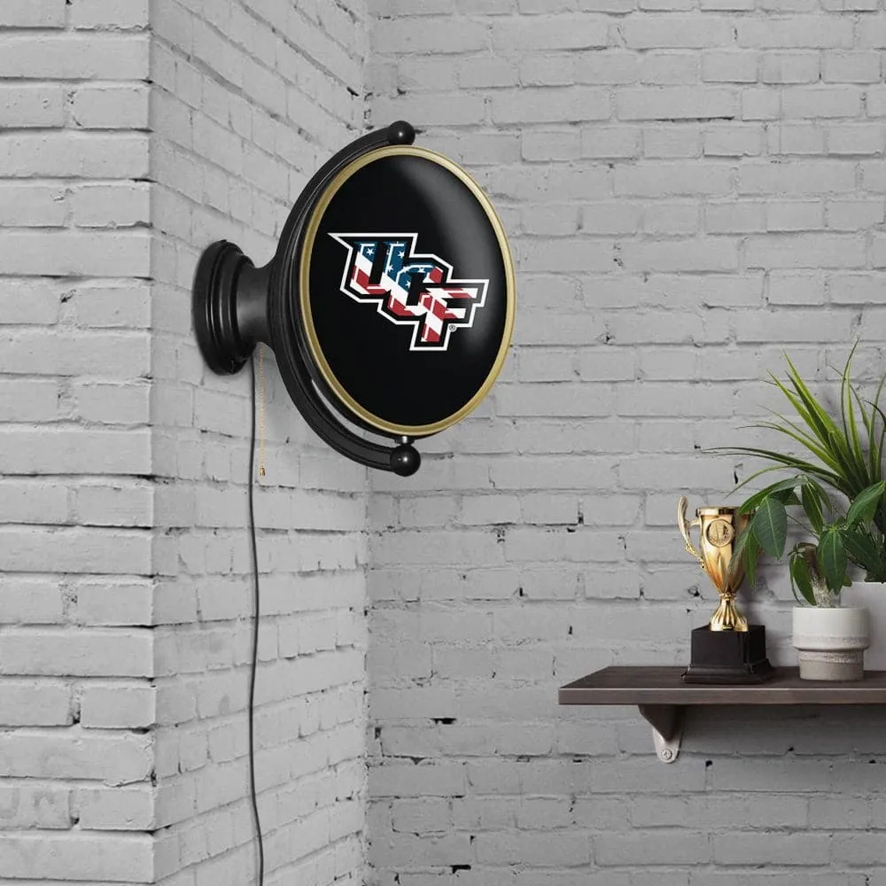 UCF Knights: USA - Original Oval Rotating Lighted Wall Sign