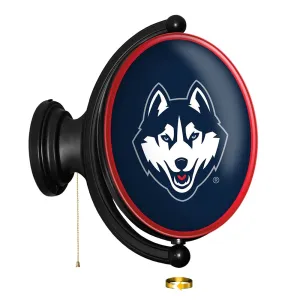 UConn Huskies: Original Oval Rotating Lighted Wall Sign