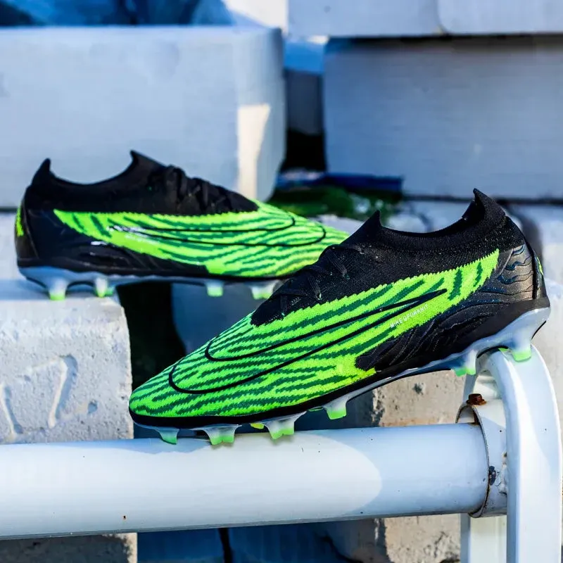Ultralight Soccer Shoes Men Futsal Flying Woven Football Boots Ultralight Non-Slip Soccer Adult Cleats Unisex Breathable TF/FG