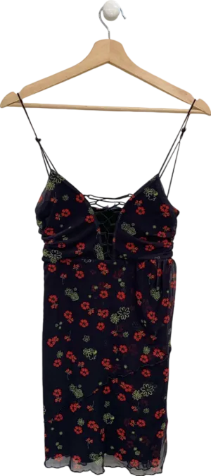 Urban Outfitters Black Floral Slip Dress UK S