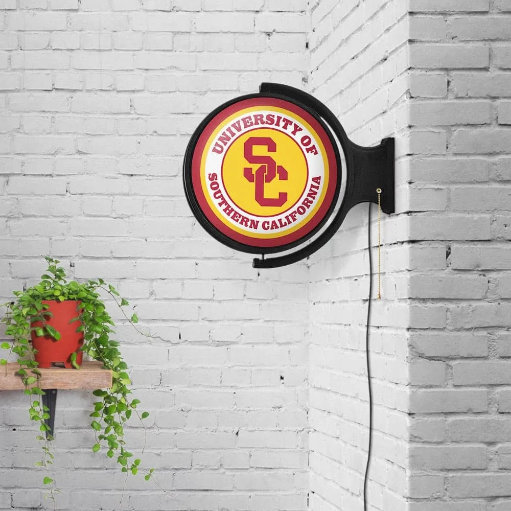 USC Trojans: SC - Original Round Rotating Lighted Wall Sign