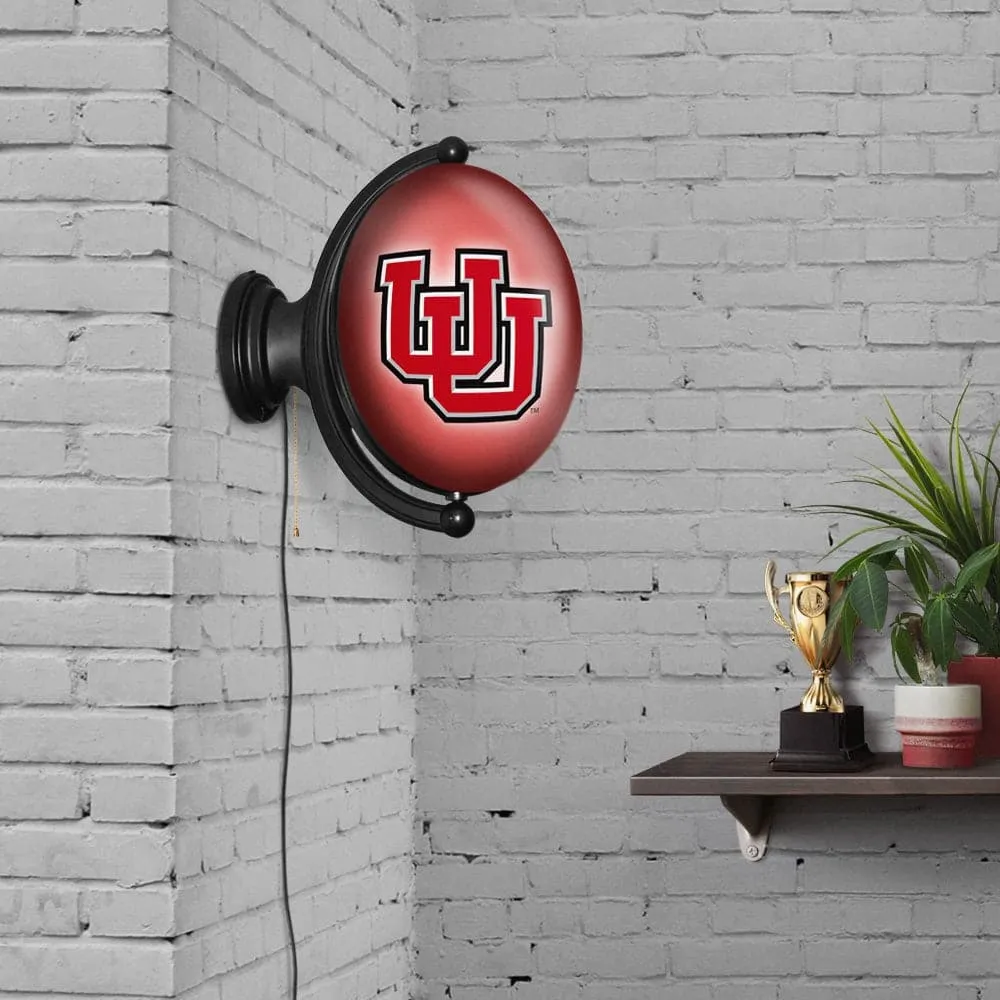 Utah Utes: Original Oval Rotating Lighted Wall Sign