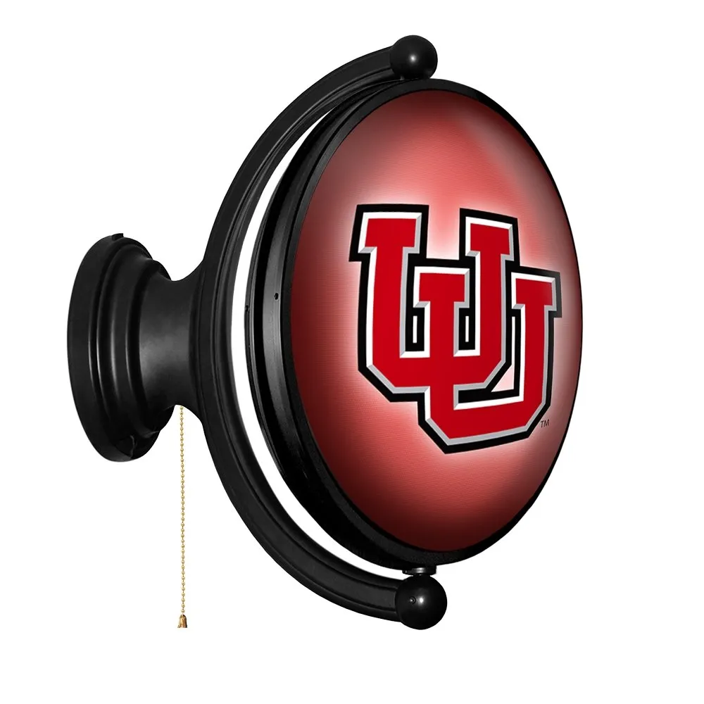 Utah Utes: Original Oval Rotating Lighted Wall Sign