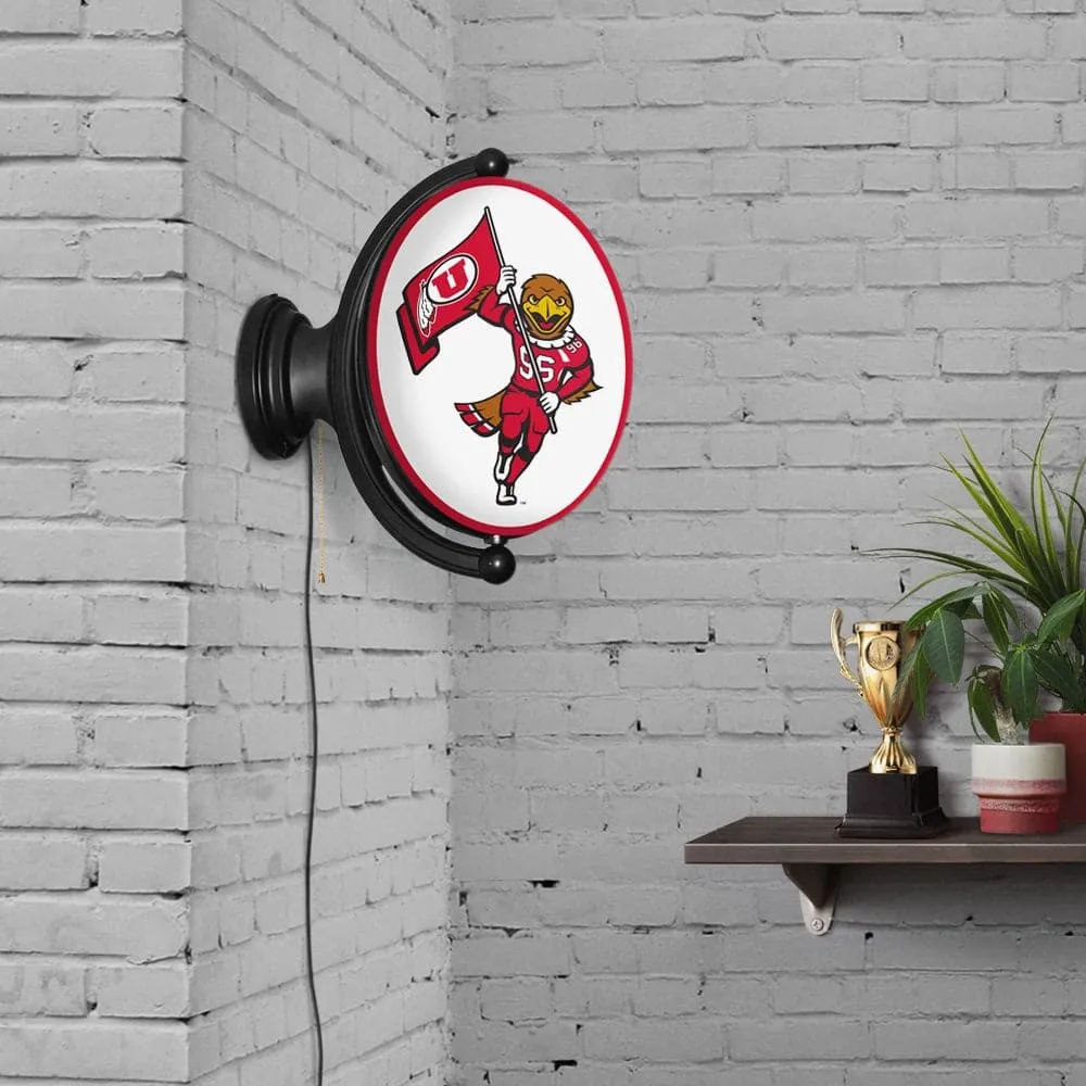 Utah Utes: Swoop - Original Oval Rotating Lighted Wall Sign