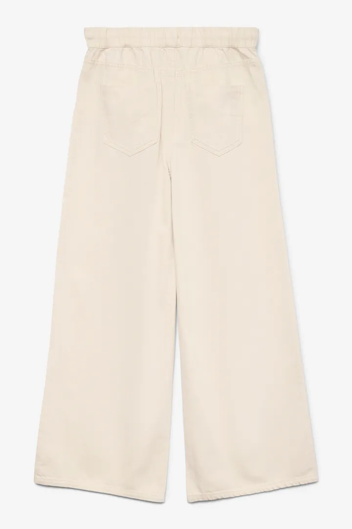 Valeria Mid Rise String Staight Ecru Jeans