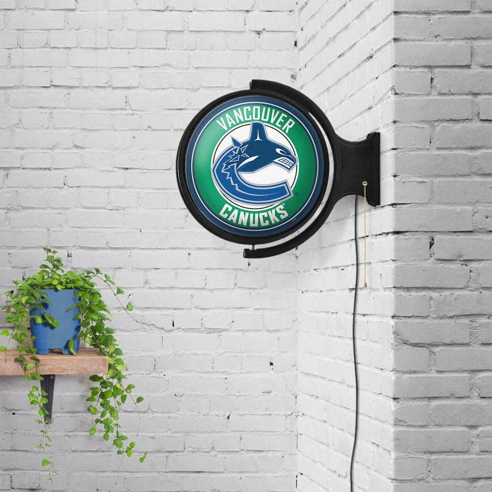 Vancouver Canucks: Original Round Rotating Lighted Wall Sign