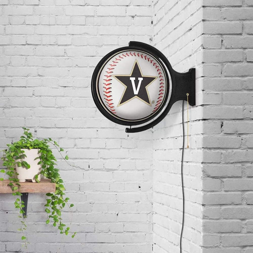 Vanderbilt Commodores: Baseball - Rotating Lighted Wall Sign