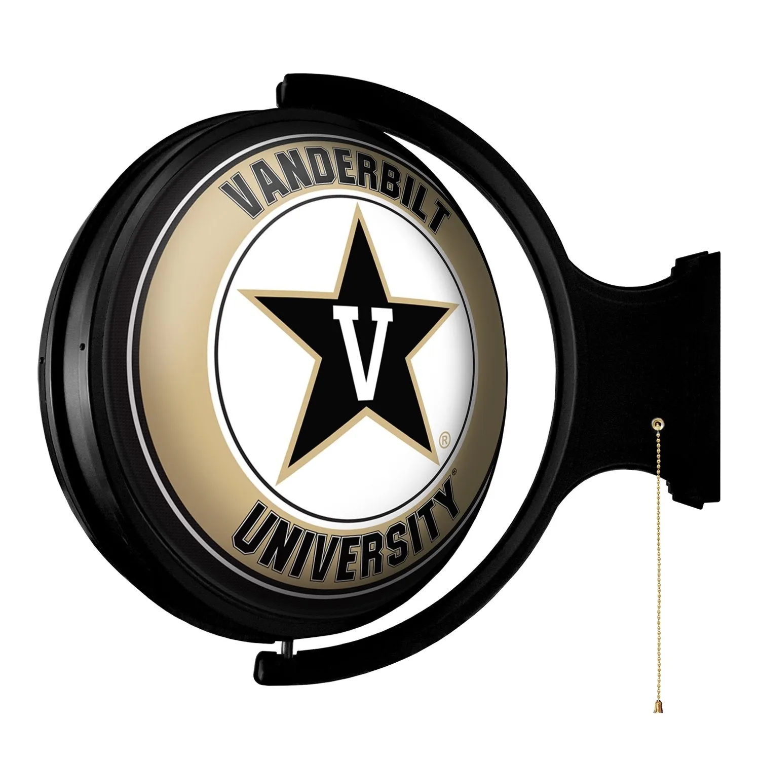 Vanderbilt Commodores: Original Round Rotating Lighted Wall Sign