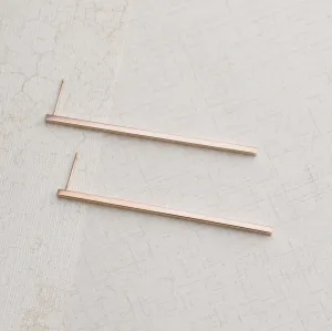 Vertical Response Gold Earrings
