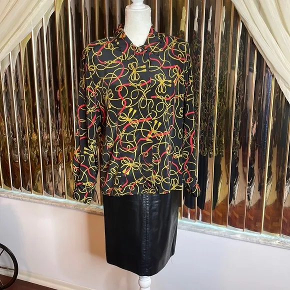 Vintage PHOENIX Leather Skirt, size S