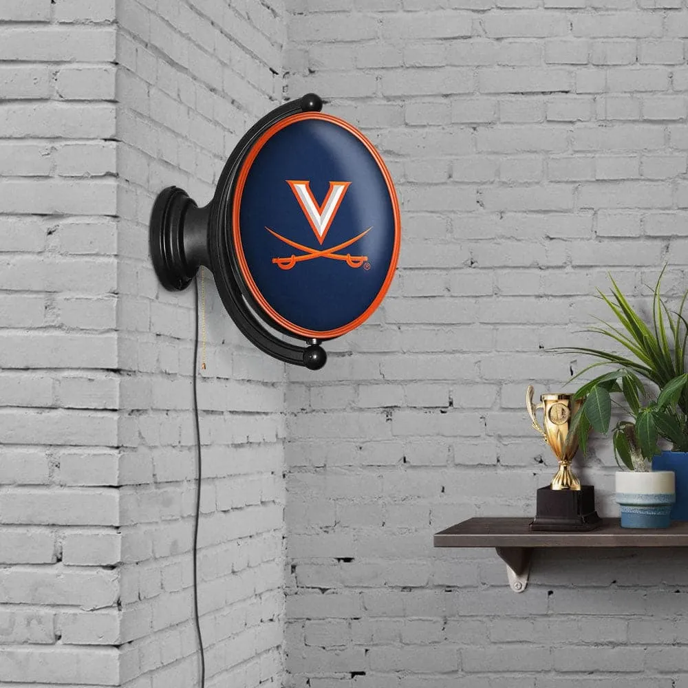 Virginia Cavaliers: Original Oval Rotating Lighted Wall Sign
