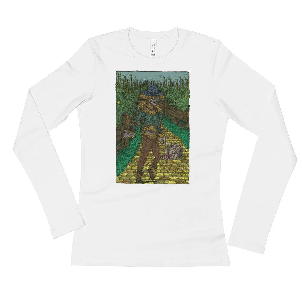 Walkers Of Oz: Zombie Cornfield Fitted Long Sleeve T-Shirt