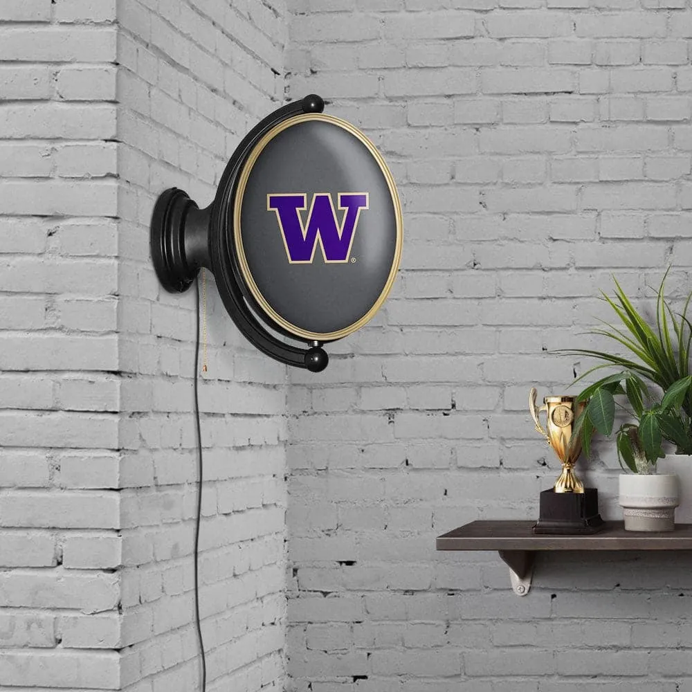 Washington Huskies: Original Oval Rotating Lighted Wall Sign