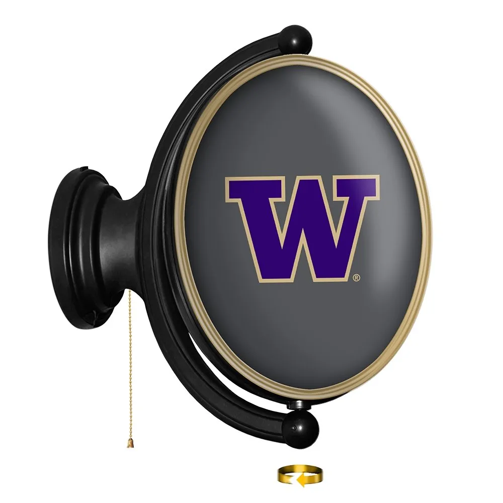 Washington Huskies: Original Oval Rotating Lighted Wall Sign