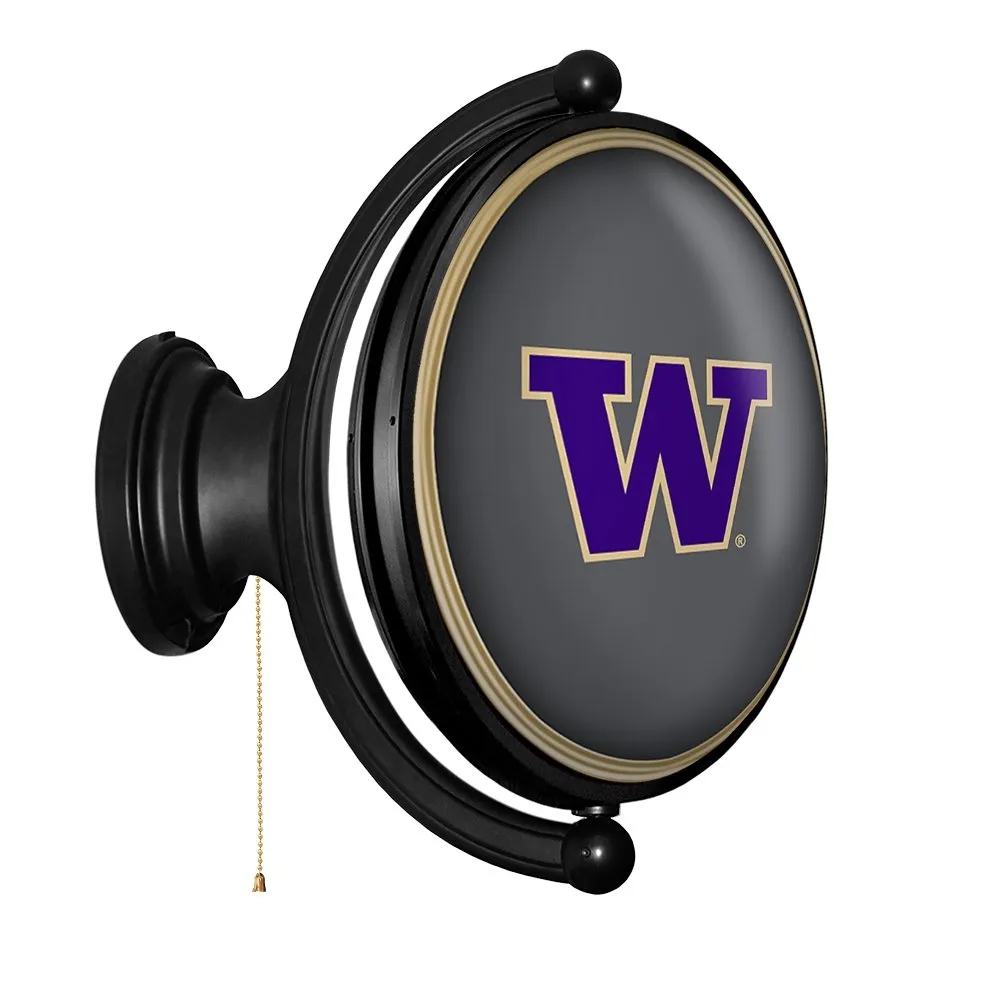 Washington Huskies: Original Oval Rotating Lighted Wall Sign