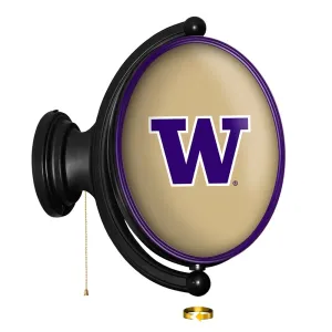 Washington Huskies: Original Oval Rotating Lighted Wall Sign