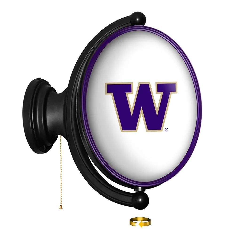 Washington Huskies: Original Oval Rotating Lighted Wall Sign