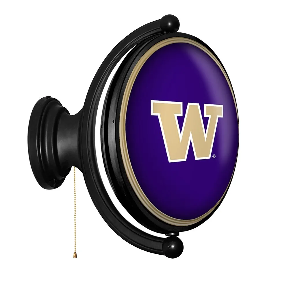 Washington Huskies: Original Oval Rotating Lighted Wall Sign