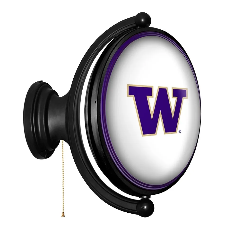 Washington Huskies: Original Oval Rotating Lighted Wall Sign