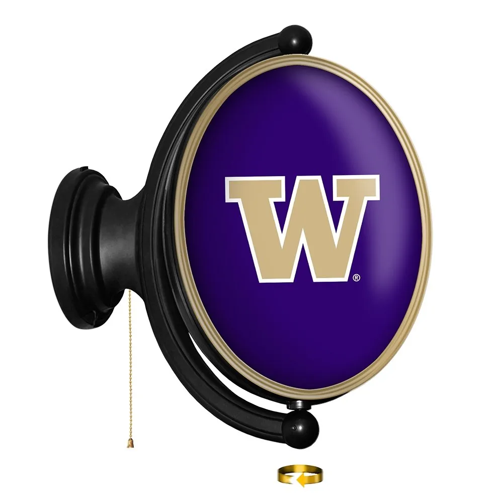 Washington Huskies: Original Oval Rotating Lighted Wall Sign