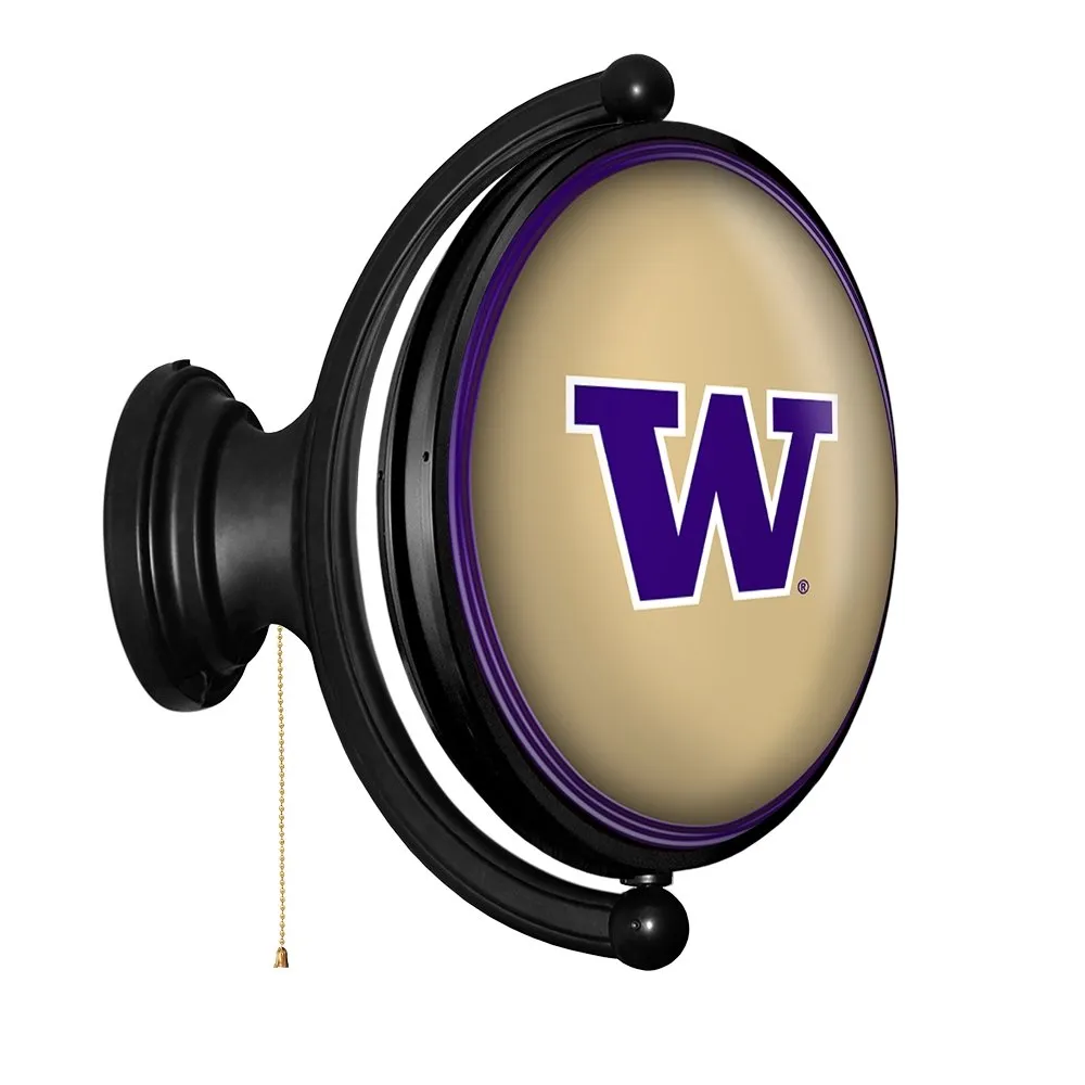 Washington Huskies: Original Oval Rotating Lighted Wall Sign