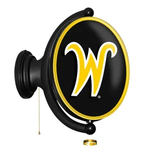 Wichita State Shockers: Script W - Original Oval Rotating Lighted Wall Sign