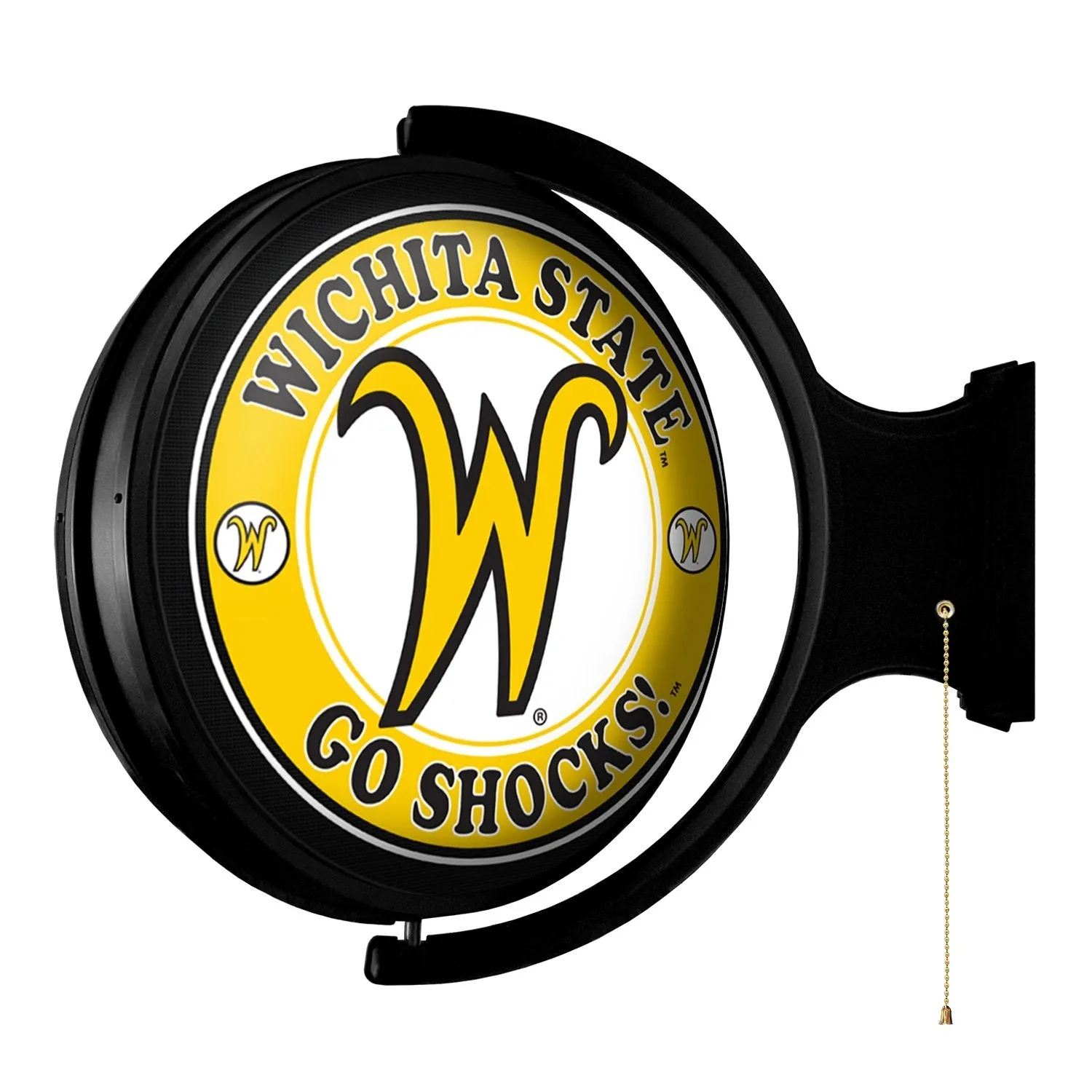 Wichita State Shockers: Script W - Original Round Rotating Lighted Wall Sign