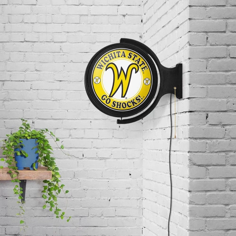Wichita State Shockers: Script W - Original Round Rotating Lighted Wall Sign