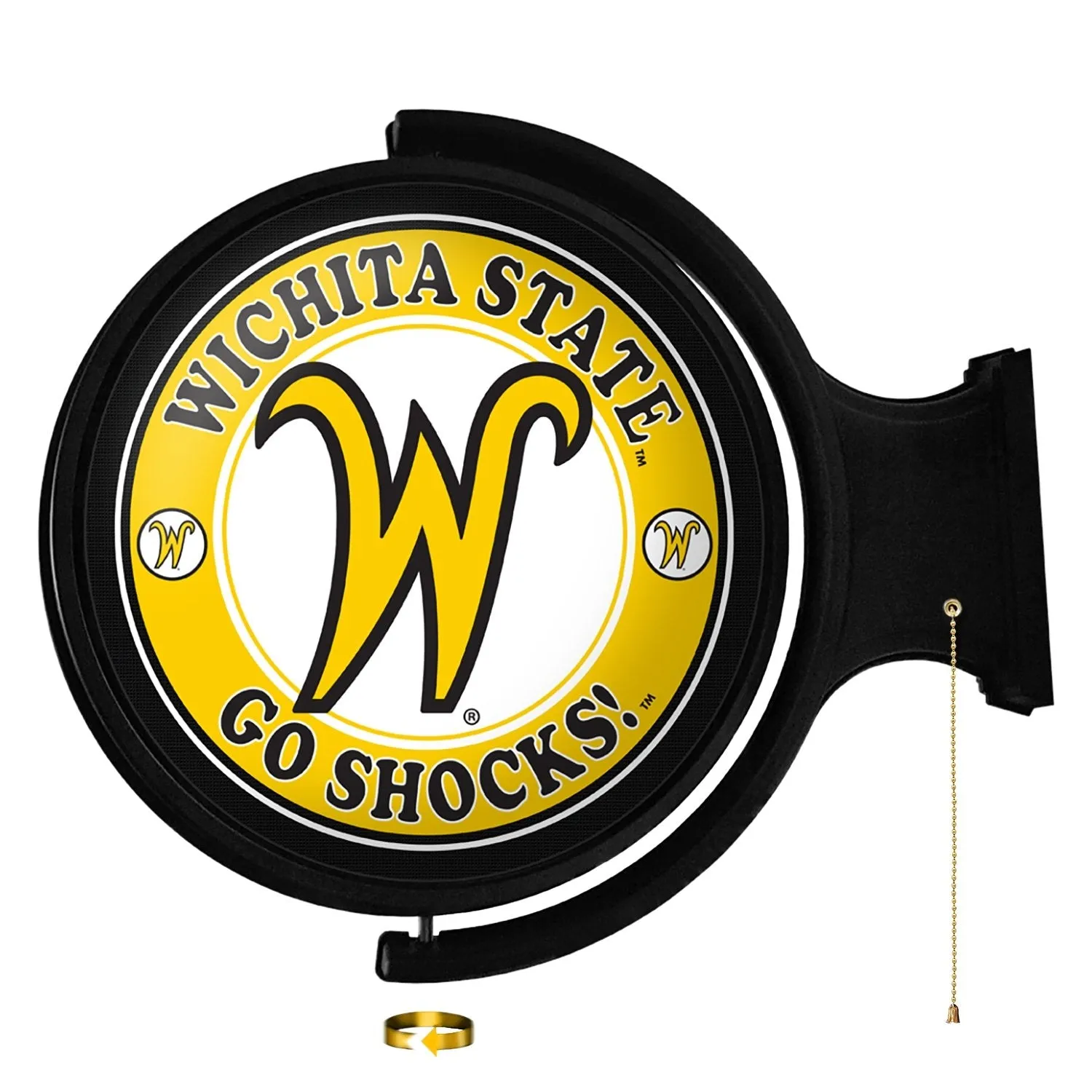 Wichita State Shockers: Script W - Original Round Rotating Lighted Wall Sign