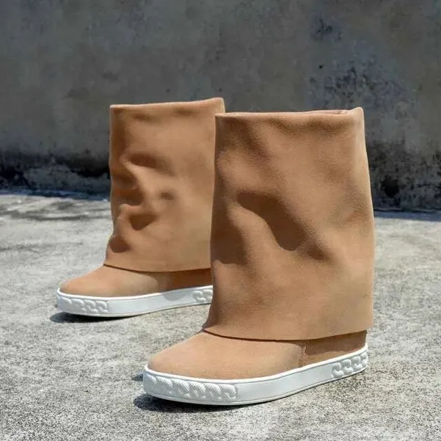 Woman Shoes Thick Sole Slip On Martin Bottine