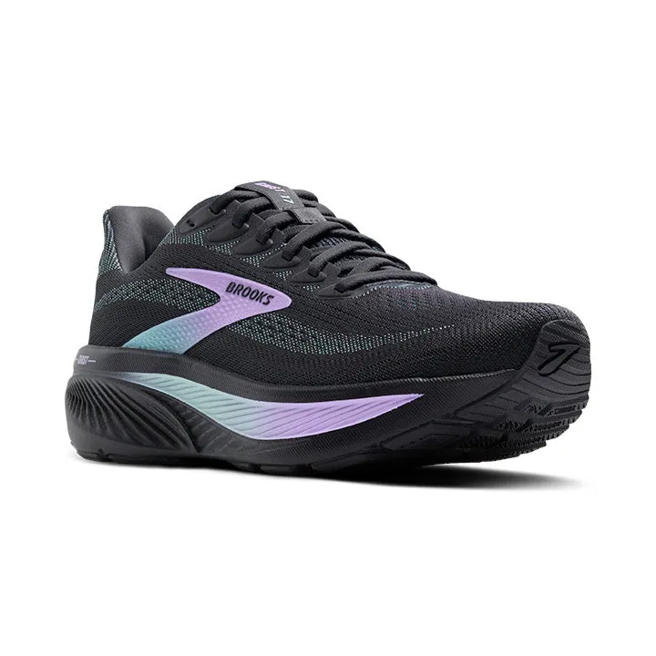 Women's Brooks Ghost 17 Wide 1204311D081 Color:  Grey/Clearwater/Purple