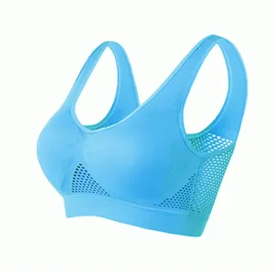 Women's M-6XL Hollow Out Fitness Yoga Sports Bra - Padded Push Up Seamless Athletic Vest