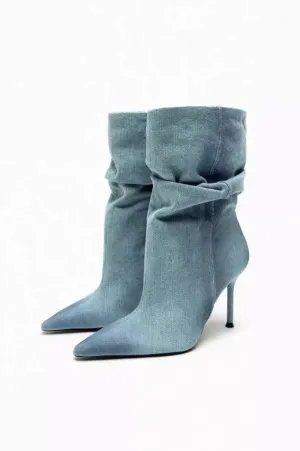 Women's Norina Elyce High-Heeled Denim Boots