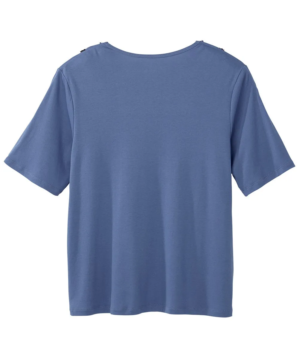 Women's Post Surgery Zipper Closure Recovery Top