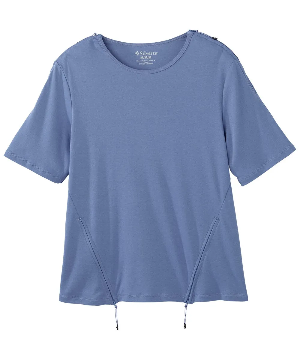 Women's Post Surgery Zipper Closure Recovery Top