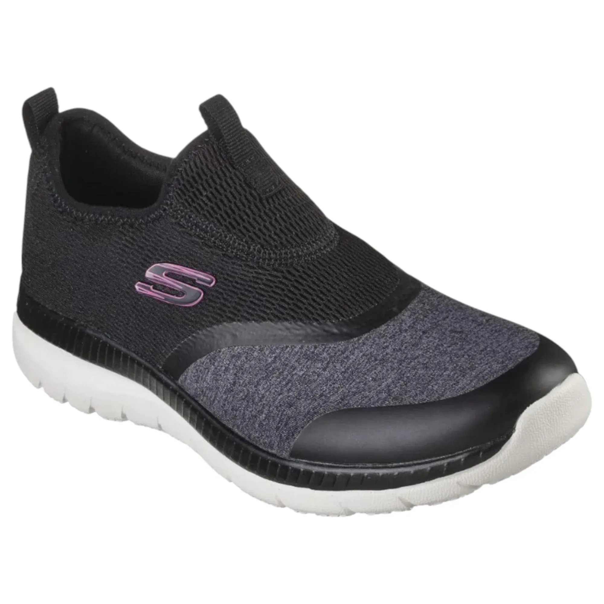 Womens Skechers Bountiful Lively Step Black/White Running Sport Shoes